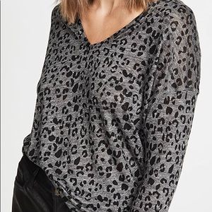 Rails Gray & Black Leopard Print Tee
